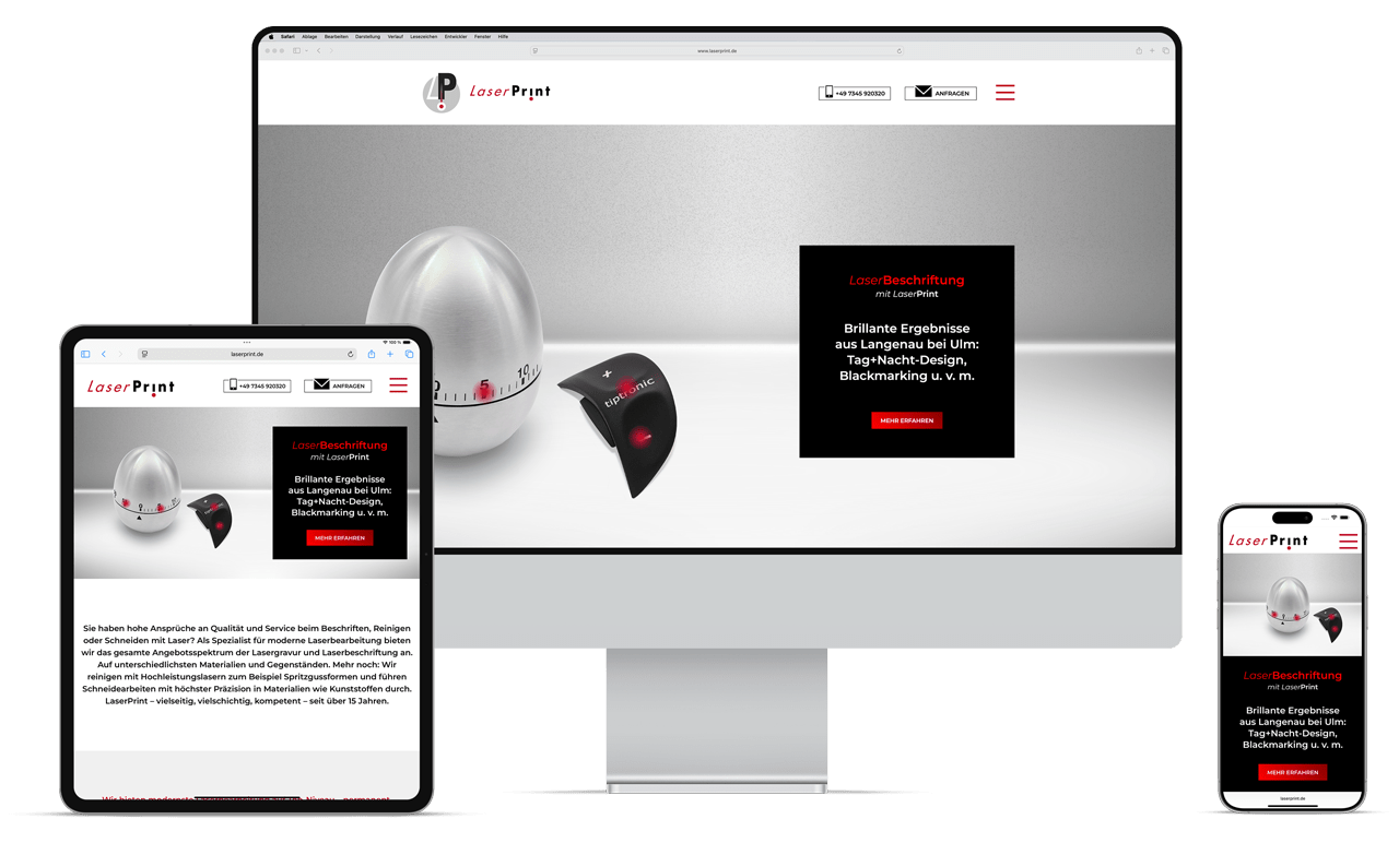 BSSTUDIO Homepage Programmierung Laserprint